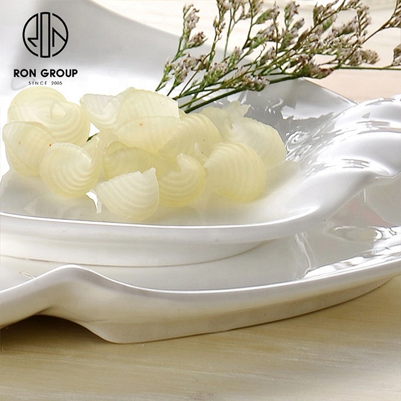 Hot Sell Exquisite White Ceramic Muskmelon Bowl For Restaurant