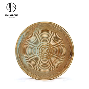Restaurant Hotel High Quality Porcelain Tableware Tray Retro Round Plate