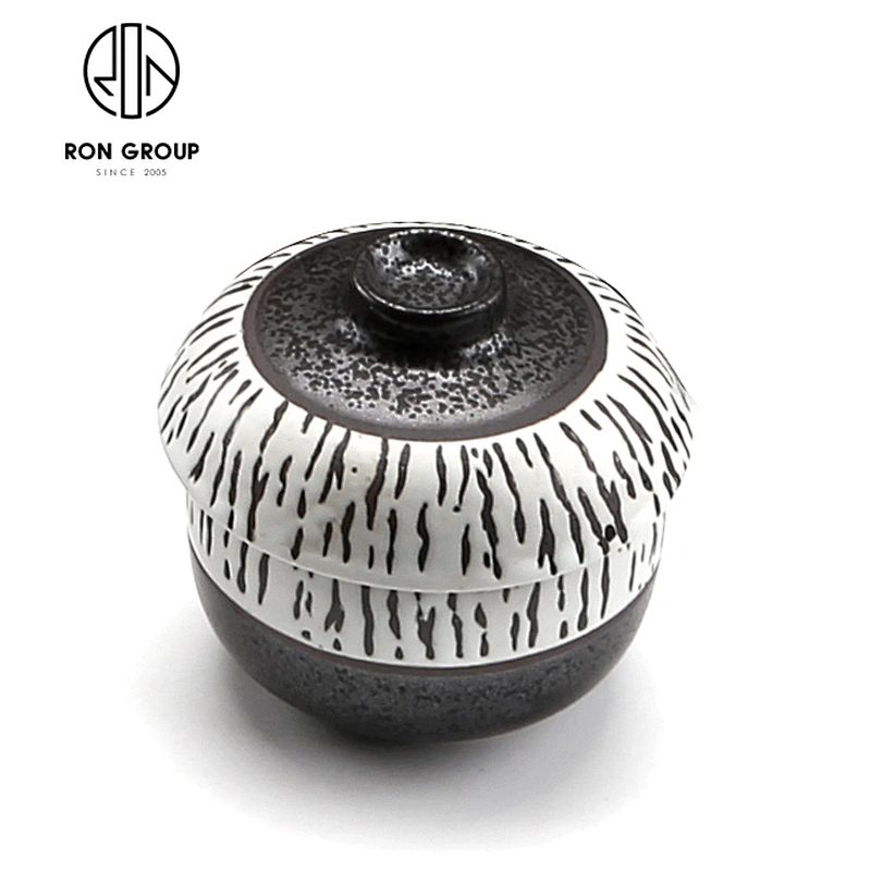 Japanese Best Selling Restaurant Porcelain Round Sugar Bowl With Cover