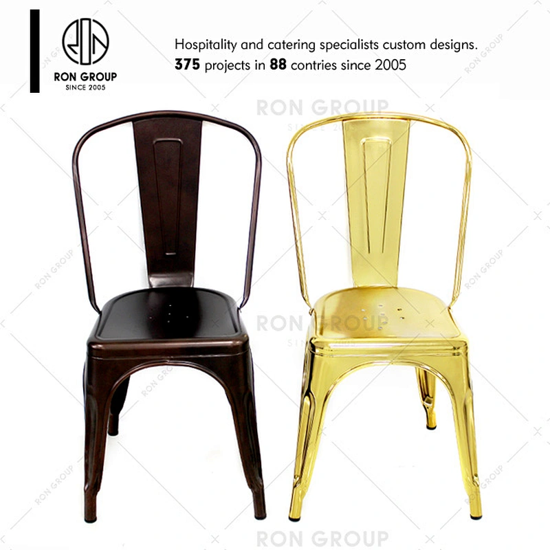 Best Price Wholesale Modern Industrial Style Stackable Vintage Dining Cafe Restaurant Metal chair