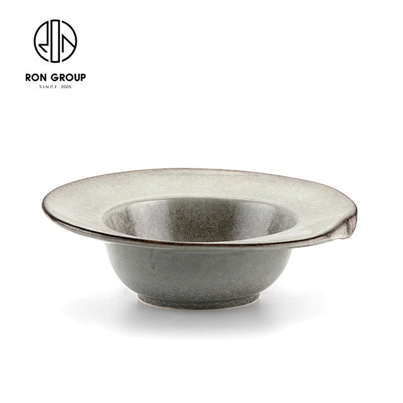 Wholesale Restaurant  10'' Hat-Shape ceramic Bowl dinnerware