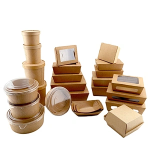 Disposable Take Away Paper Packaging Food Boxes For Restaurant