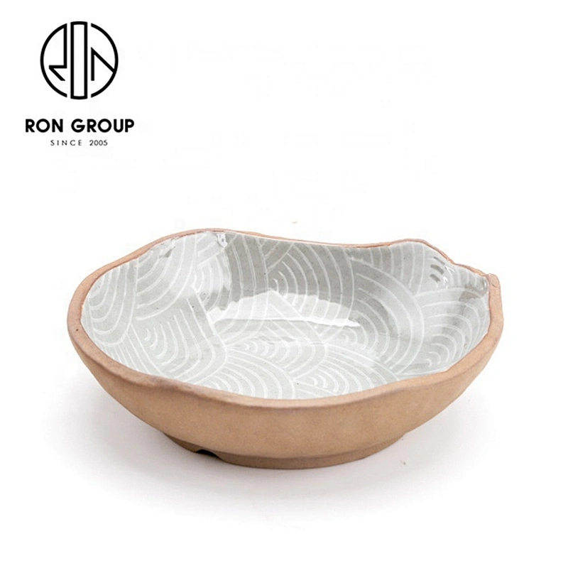 Good Quality 7 Inch Fish Pattern Large Ceramic Round Bowl
