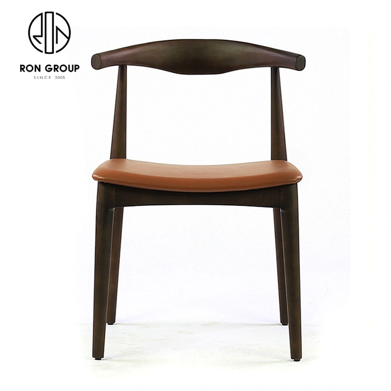 White Ash Wooden Cafe Dining Cow Chair For Hotel Restaurant Banquet