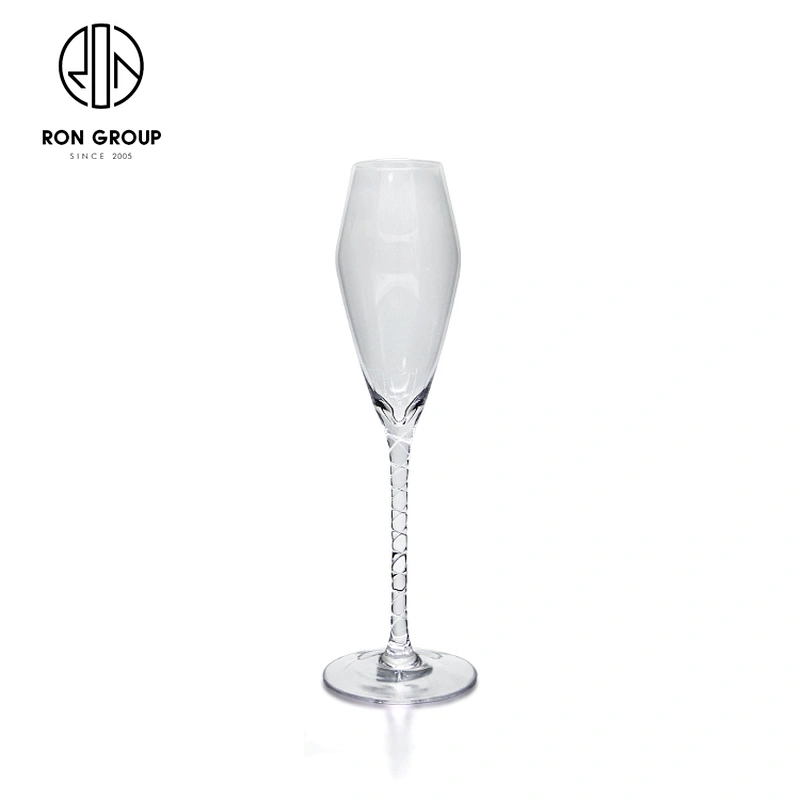 Best Selling Fashion Crystal Clear 230ml Champagne Wine Brandy Glass For Wedding