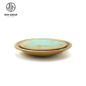 New Design Hotel Ceramics Deep Soup Plate Thick Edge Dinner Plate