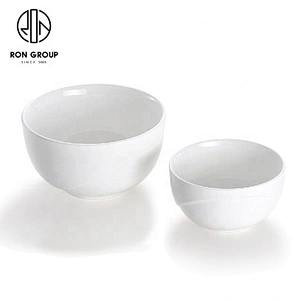 Fine White Porcelain Airtight Leakproof Serving Dinnerware Ceramic Bowl