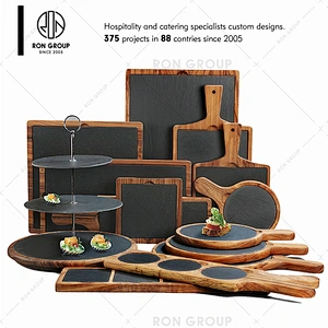 Restaurant Custom Logo Round Pizza Wood Cutting Board