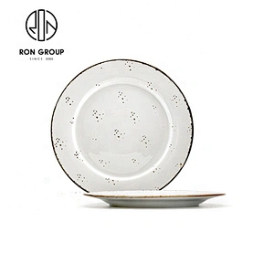 Good Quality Flat Round Lightweight Restaurant Dinner Snack Plate