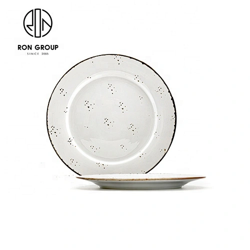 Good Quality Flat Round Lightweight Restaurant Dinner Snack Plate