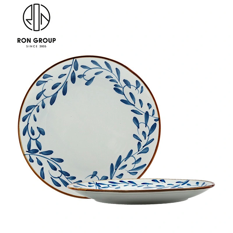 Wholesale 9 Inch Restaurant Dinner Japanese Plates With Four Stand