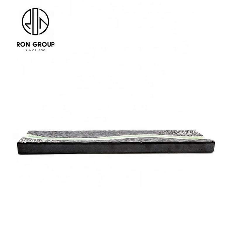 Customized Durable Restaurant Set Thick Marbling Strip Plate