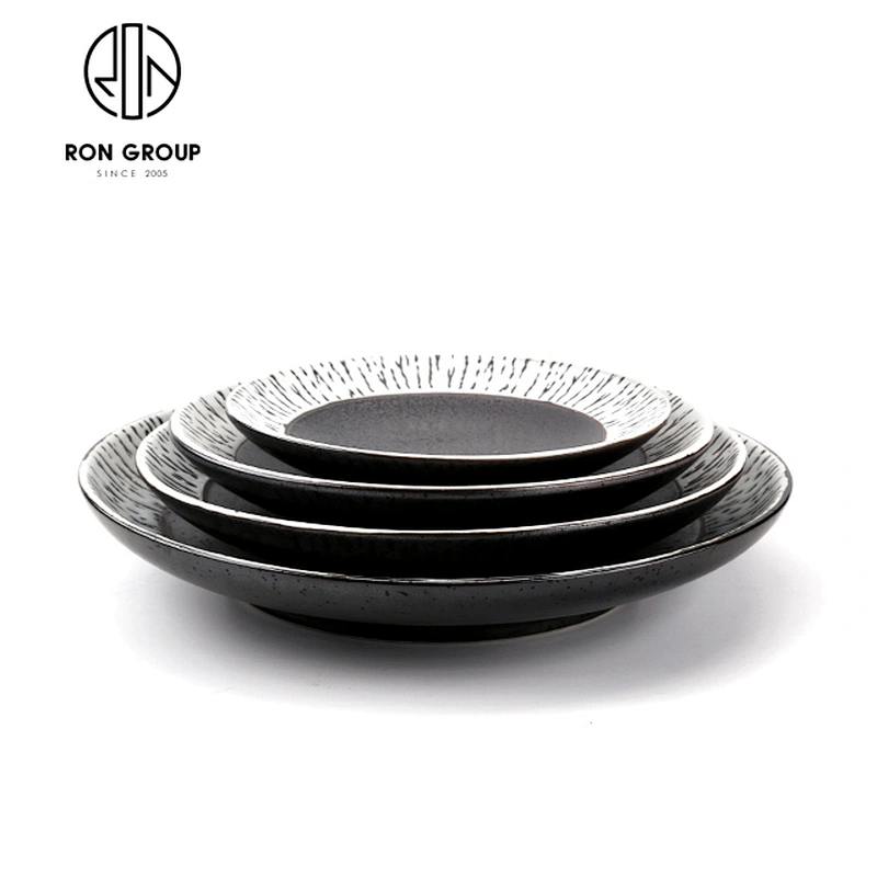Japanese Style High Quality Hotel Tableware  6'' Ceramic Round Plate