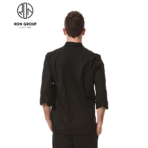 Hot Sale Restaurant Black Long Sleeve Chef Uniform