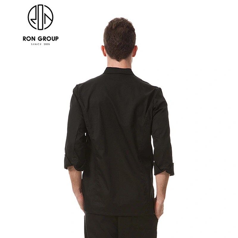 Hot Sale Restaurant Black Long Sleeve Chef Uniform