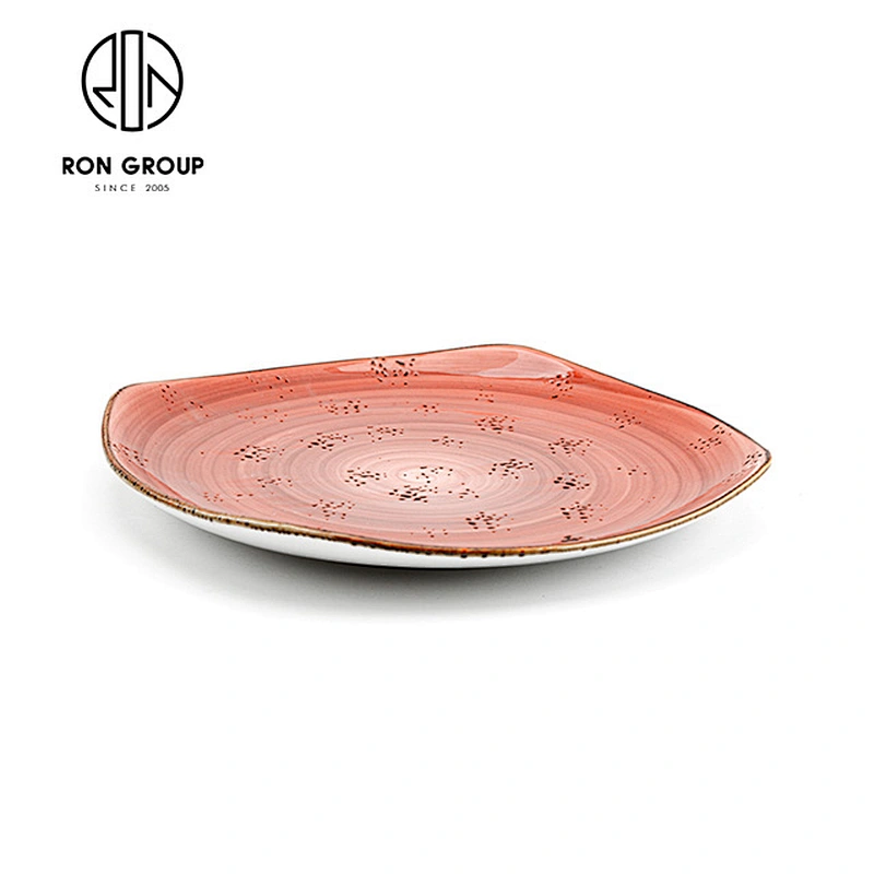 Wholesale Good Quality Custom Restaurant Square Red Dinner Plates