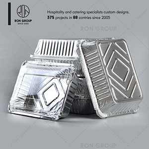 Custom restaurant logo disposable aluminium foam containers for food