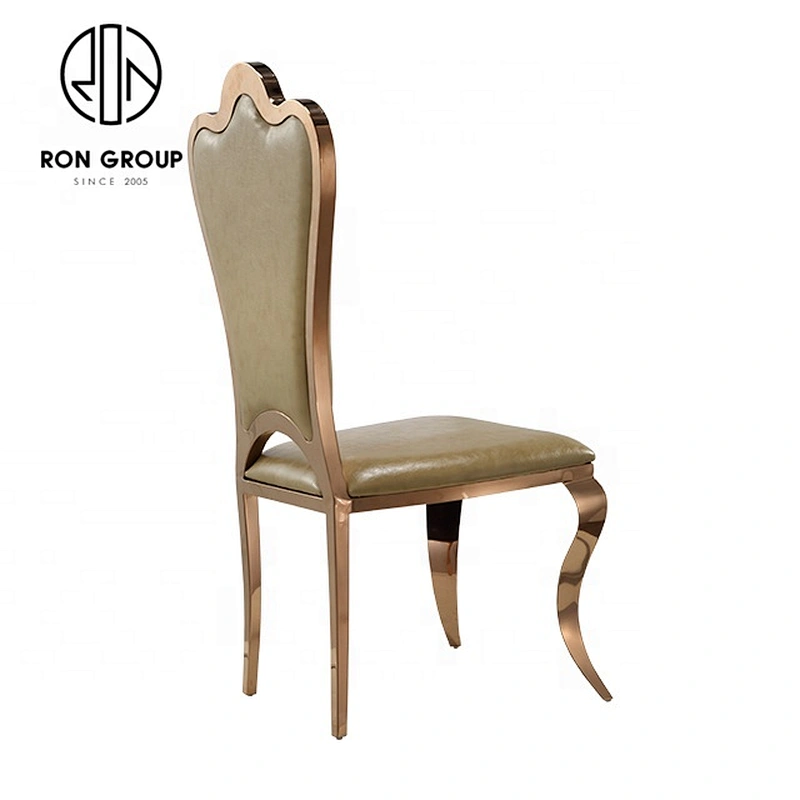 Luxury Casual Metal Stainless Steel Legs Dining Chair