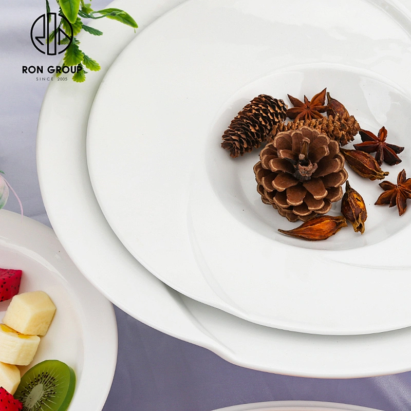 Best Selling Durable Round Porcelain Dinner Plate For Restaurant Catering