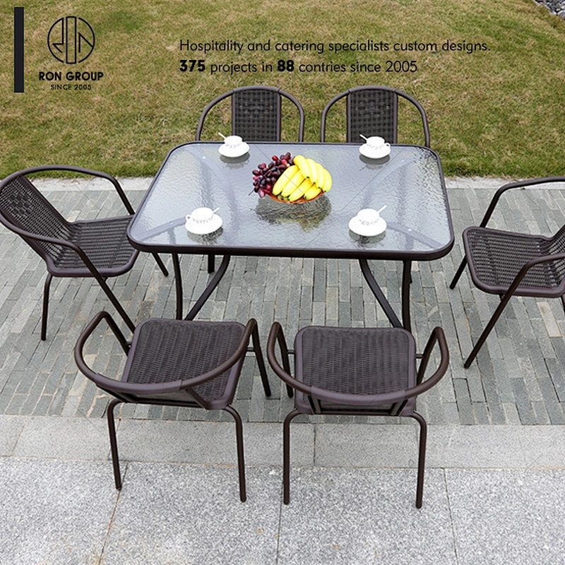 Modern durable restaurant table and chair set outdoor funiture
