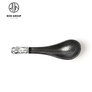 High-End Japanese Style Restaurant Dishware Reusable Ceramic Spoon
