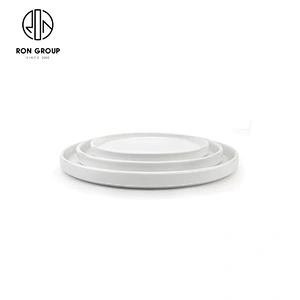 Simple Style Dessert Salad Porcelain Round Soup Plate For Restaurant