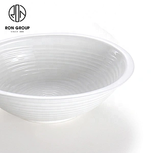 Factory Make Exquisite 9 Inch White Irregular Bowl  For Restaurants