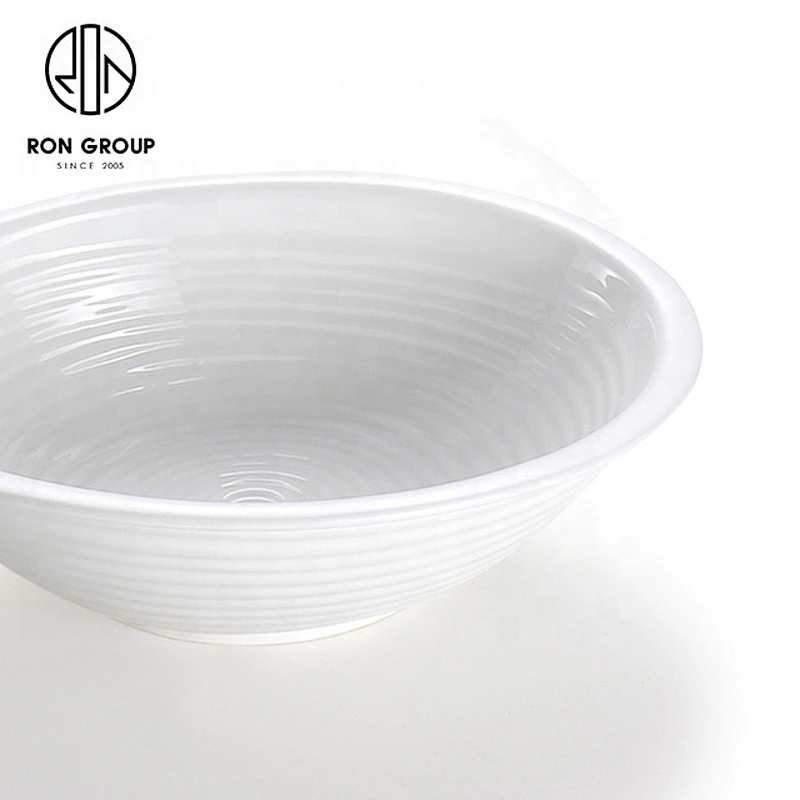 Factory Make Exquisite 9 Inch White Irregular Bowl  For Restaurants