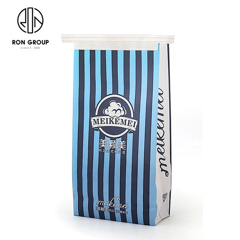Restaurant Use Food Packaging White Coated Kraft Paper Bags With Front Window