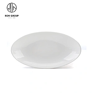Wholesale Custom Restaurant Serving Dishes Oval Long Dinner Plate