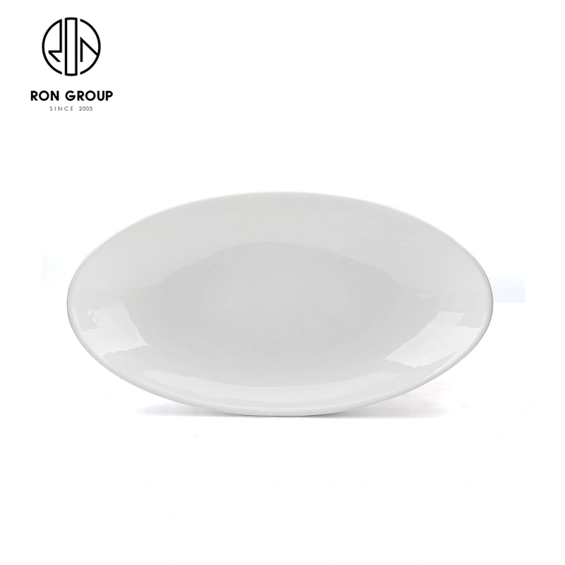 Wholesale Custom Restaurant Serving Dishes Oval Long Dinner Plate