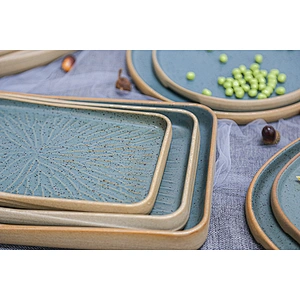 High Temperature Clay Portable Material Flat Round Plate