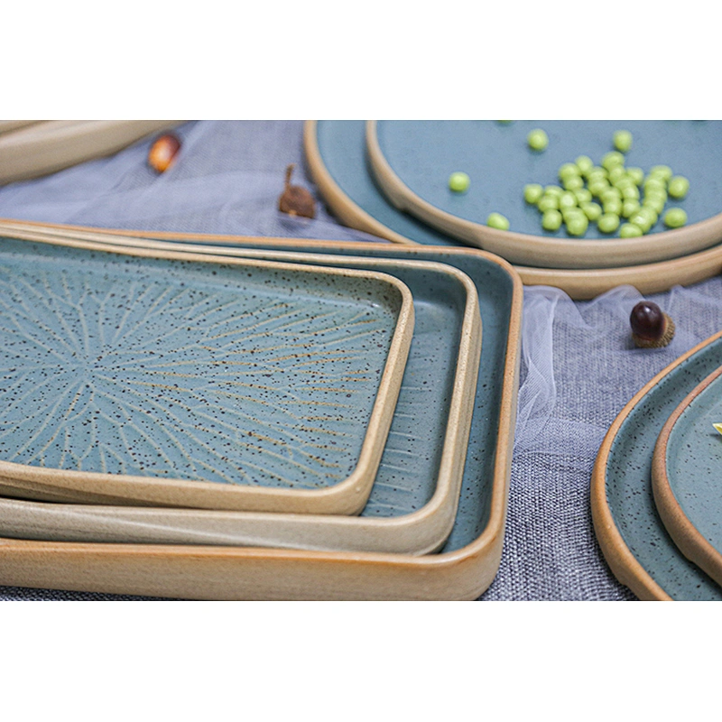 High Temperature Clay Portable Material Flat Round Plate