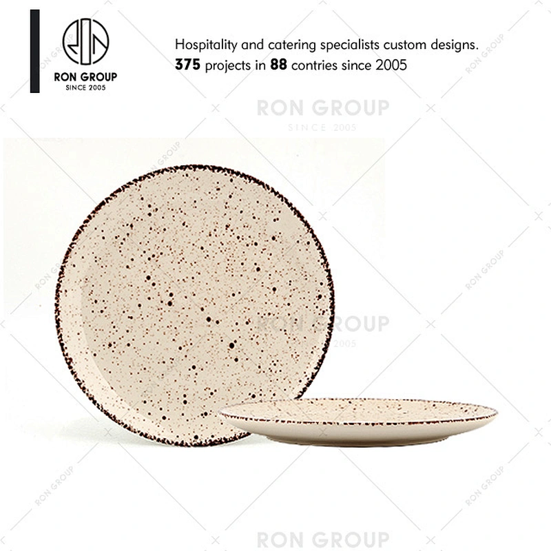 Wholesale White Round Ceramic Dinner Plate For Restaurant