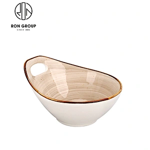 Wholesale Restaurant 7 Inch Triangle Shape Ceramic Plate