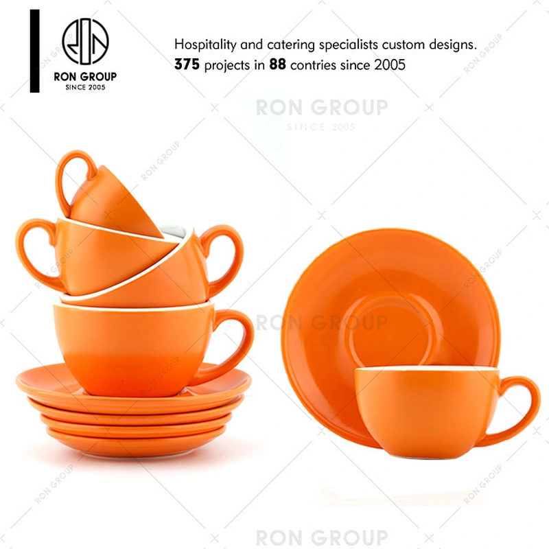 Cafe Yellow Ceramic Coffee Cup Set