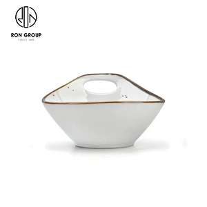 Restaurant Use Dinnerware Snack Plate Creative Small Sauce Dish With Hole