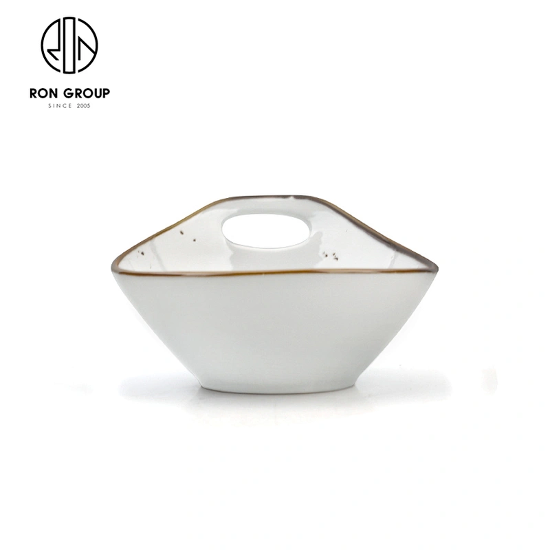 Restaurant Use Dinnerware Snack Plate Creative Small Sauce Dish With Hole