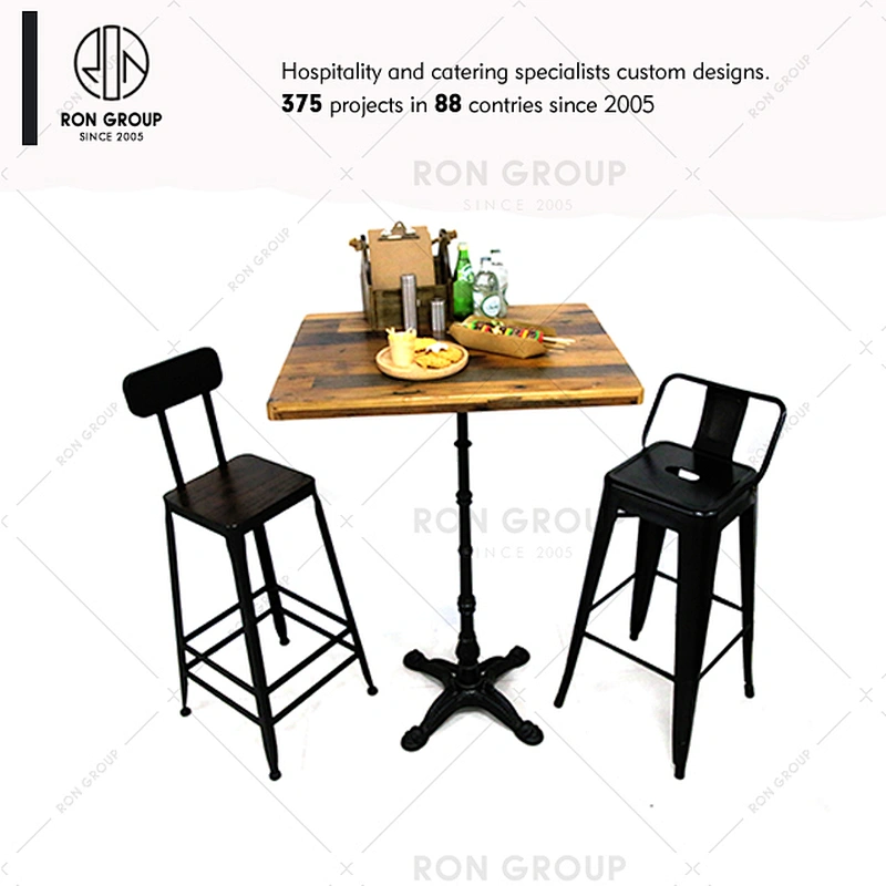Restaurant supplier custom industrial high bar wrought iron table base