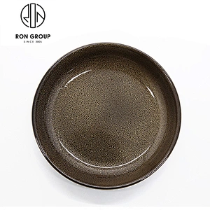 Customized 6 Inch Brown Square Durable Dinner Plates