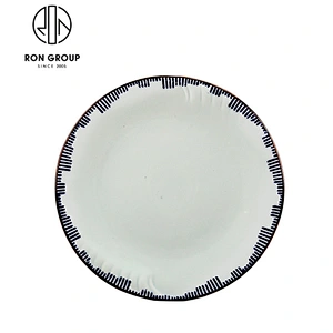 Wholesale 10.5 Inch Round Shape Blue And White Dinner Plates