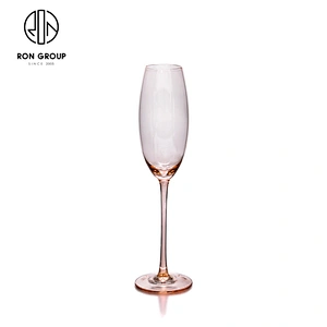 New Design Long Stem Cocktail Beverage Blue Color Champagne Glass