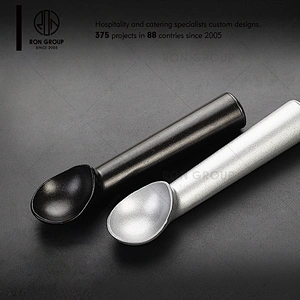 Restaurant anti-freeze sliver stainless steel ice cream scoop