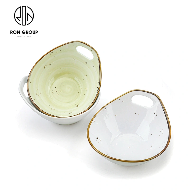 Restaurant Use Dinnerware Snack Plate Creative Small Sauce Dish With Hole