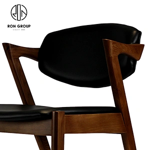 Low Back Antique Leisure Soft Seat Wooden Restaurant Dining Chairs