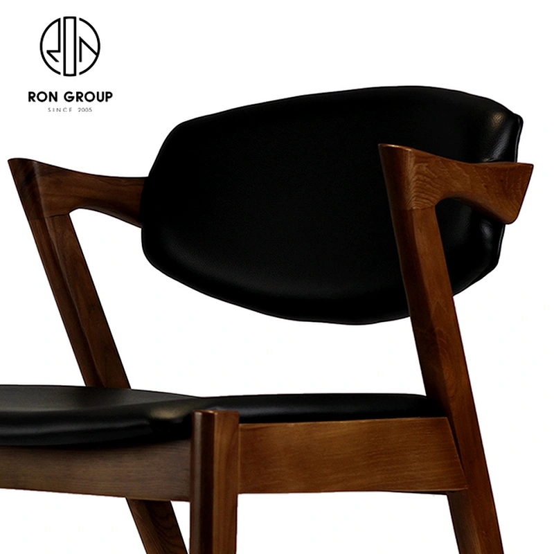 Low Back Antique Leisure Soft Seat Wooden Restaurant Dining Chairs