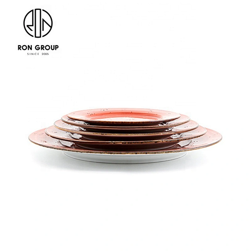 Customized Indian Red Dinner Plates Used In Restaurant