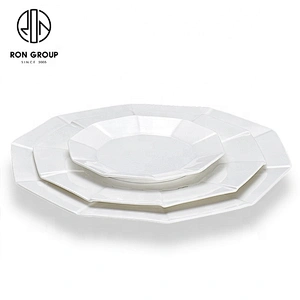 Wholesale Custom Design Rhombus Round Plate For Restaurant Used