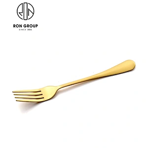 Restaurant Stainless Steel Gold Plated Dinner Fork