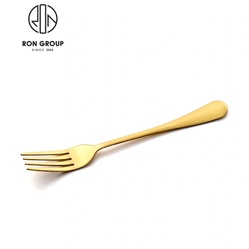 Restaurant Stainless Steel Gold Plated Dinner Fork